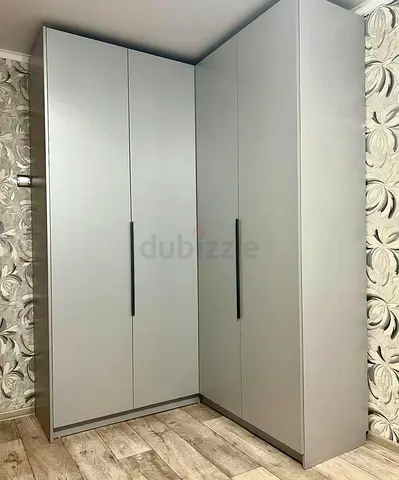 Modern Grey Corner Wardrobe