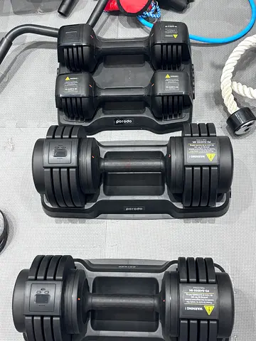 Porodo Adjustable Smart Dumbbell two 12.5 lb and two 55lb