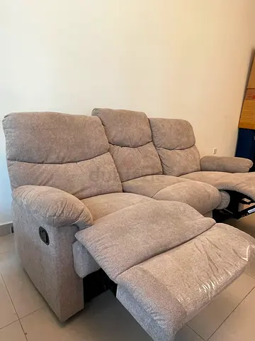 Sofa 3 seater and 1 seater recliner fabric for sale