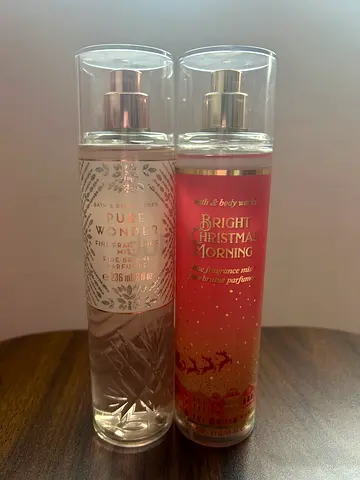 Two Bath & Body Works Fine Fragrance Mists - Bright Christmas Morning & Pure Wonder