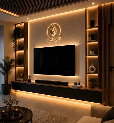 Entertainment feature wall