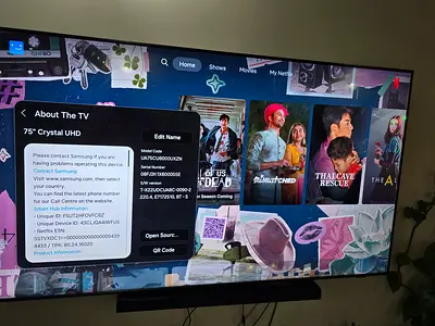 Samsung 75" Crystal UHD Smart TV - In new Working Condition