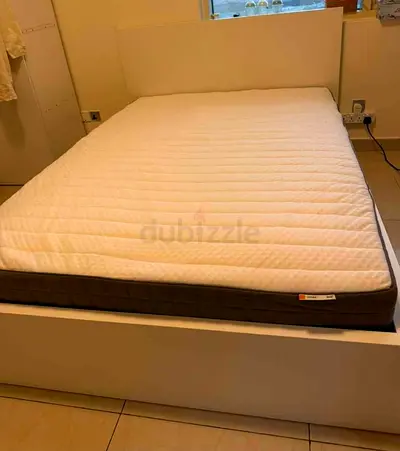 Ikea Malm bed with mattress queen size