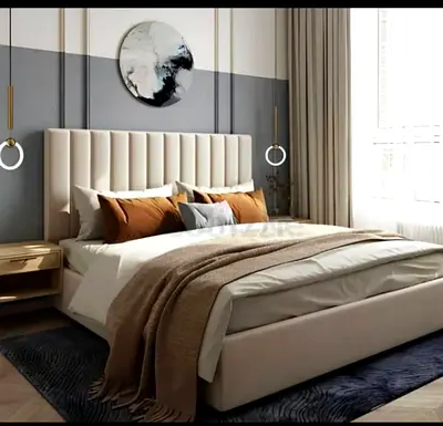 Queen family bed fram with madical mattress