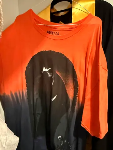 Post Malone Posty Co Orange and Black Graphic T-Shirt