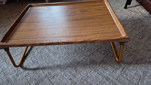 Wooden bed foldable table t tray with legs