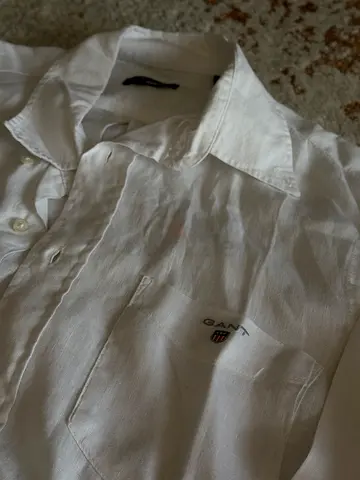 GANT 100% linen white shirt & - SMALL