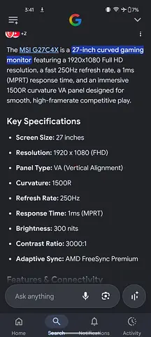 Gaming monitor
