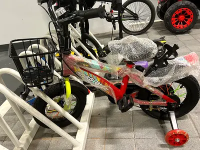 Kids Bicycle with Training Wheels and Front Basket