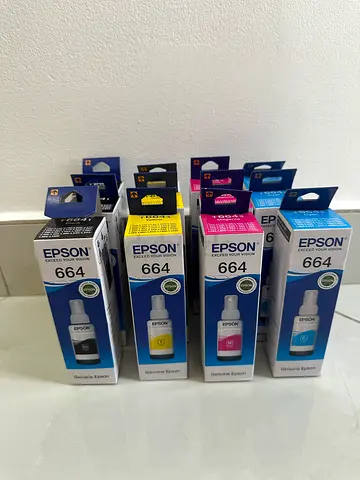 12 Genuine Epson 664 Ink Bottles – Brand New