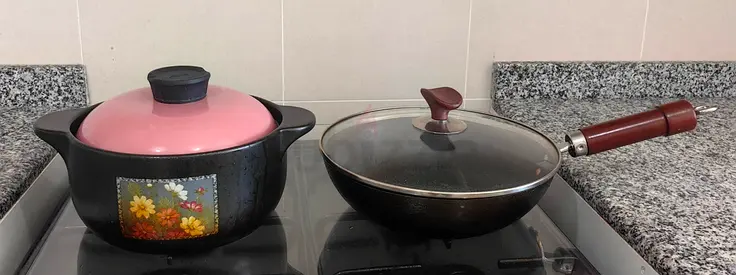 Pot and Wok Set with Lids