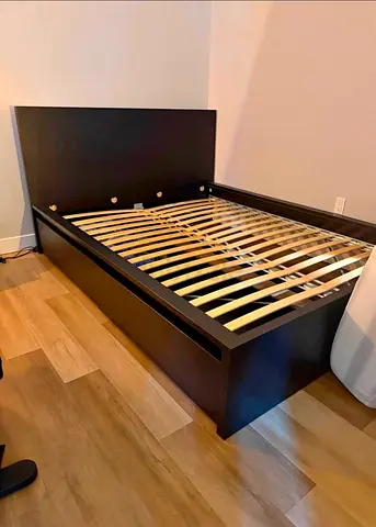 Ikea Malm bed with mattress queen size