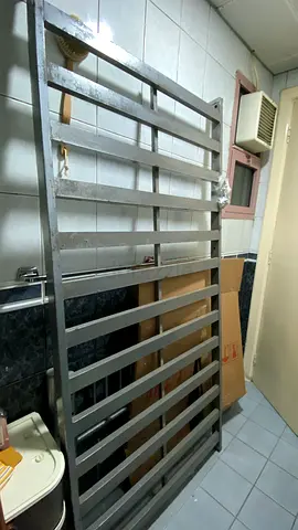 Metal bed frame slatted base - single/compact size, good condition