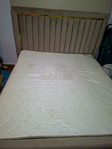Queen bed frame with mattress included - good condition