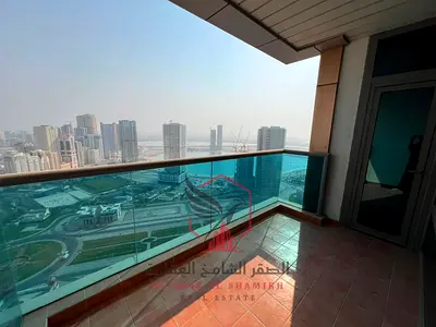 AC, parking, gym, pool & jacuzzi free | Balcony | Open sea view | Spacious rooms | Built-in wardrobes | Easy access to Dubai exit.
