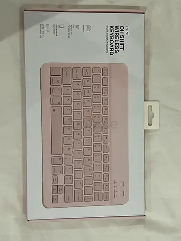 Pink Oh Shift Wireless Bluetooth Keyboard - Unused in Box