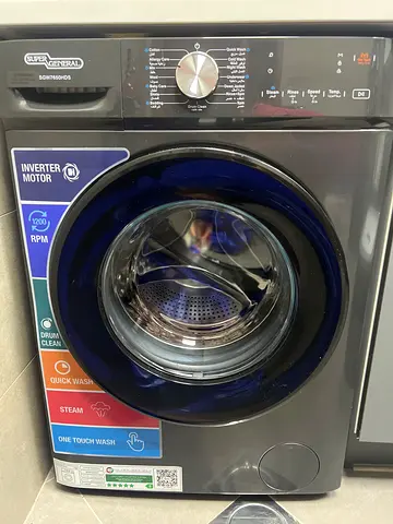 Front load washing machine - 7kg inverter motor, steam & one-touch wash