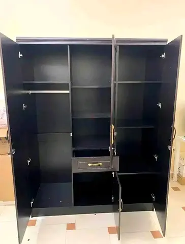 Dark brown colour 3door cabinet with drawer