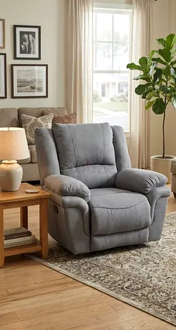 Comfortable Grey Fabric Recliner 3+2+1 - Good Condition