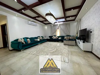 Furnished villa in Al Rawdah 1, 5 master bedrooms, 7 bathrooms, majlis and 2 living rooms, large ya