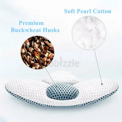 Infant Head Shaping Pillow with Buckwheat Husk & Cotton Filling
