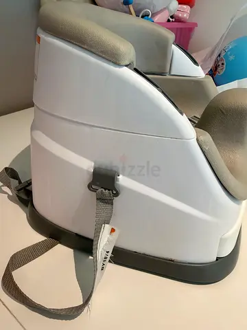 Portable booster seat / high chair (grey & white) - good used condition