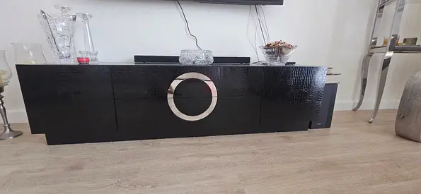 High quality Black low TV cabinet / media console
