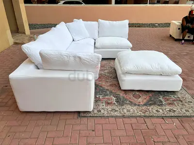 Comfortable White The Loom Collection feather 🪶 filled Sofa