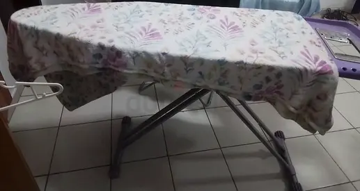 Folding Ironing Board with Floral Cover