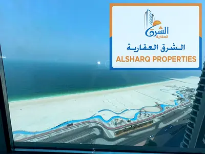 شقة 3 غرف وصالة بإطلالة بحرية كاملة في أبراج كورنيش عجمان، مفروشة أو بدون فرش، 120,000 درهم على 4 دفعات