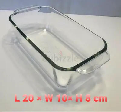Glass baking / oven dish - rectangular (20 x 10 x 8 cm) - good condition