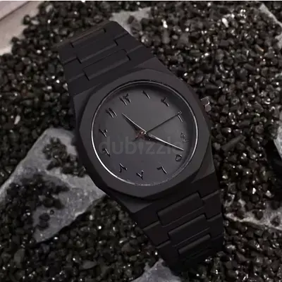 Matte Black Men's Analog Bracelet Watch with Arabic Numerals