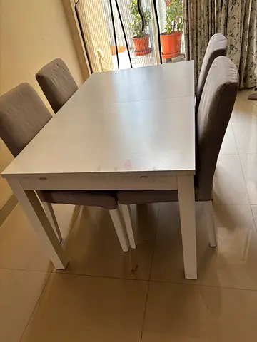 White dining set
