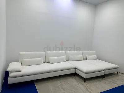 Great condition rochebobois white color lshape sofa