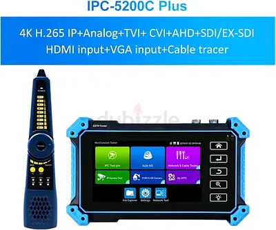 Rsrteng IP Camera Tester, IPC-5100 Plus 8MP AHD CVI TVI CVBS IP Camera Test 4K HD