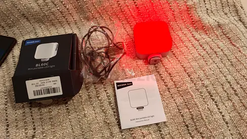 Photography Lovers Portable USB Rechargeable Mini RGB LED Light with Cable and Box like NEW