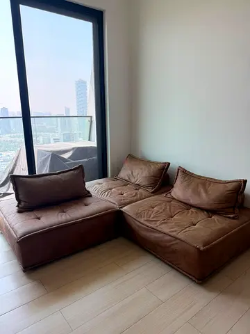 Modular Sofa - Brown Vintage Style