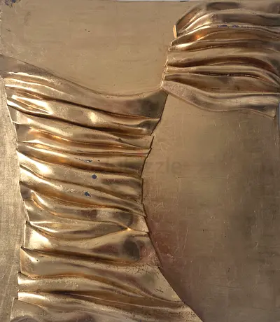Painting - Resin sculpture with gold leaf