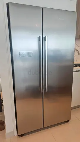 Siemens Side-by-side stainless steel refrigerator - good condition