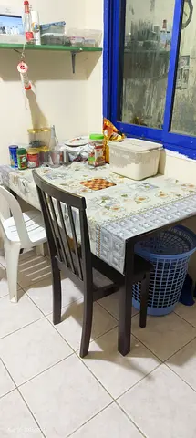 Solid wood dining table with 2 chairs