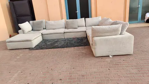 7_ piece's Modular Pan Home pianca Sofa without footstool