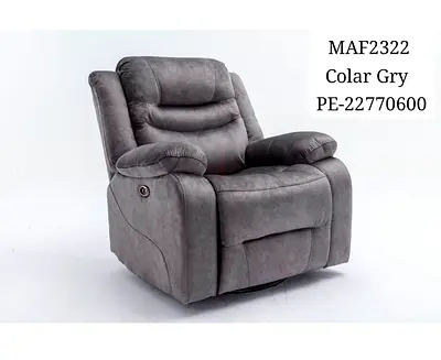 Grey Recliner Armchair - Comfortable Single Seater