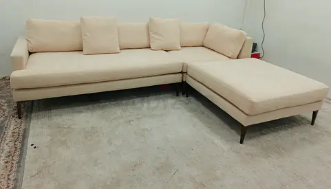 West elm beige color lshape sofa