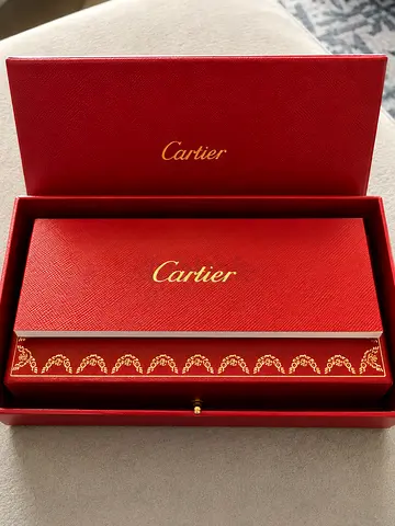 SANTOS DE CARTIER BALLPOINT PEN
 Santos de Cartier ballpoint pen, small model, palladium-finish C d