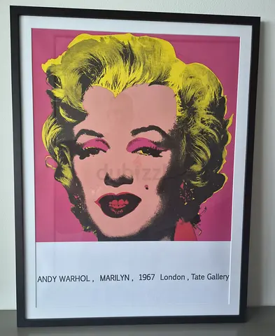 Framed Original 1967 Andy Warhol 'Marilyn' Poster Tate Gallery London