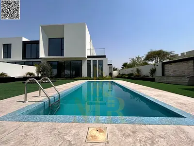 Luxury corner villa on 6200 sq ft with pool and garden, direct golf course view | Al Zorah, Ajman | Private pool + garden