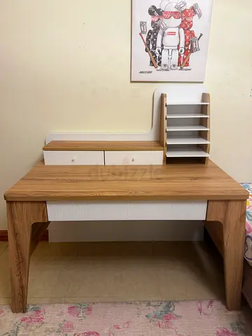 Wooden Study Desk with Shelves and Drawers - perfect Condition - like new