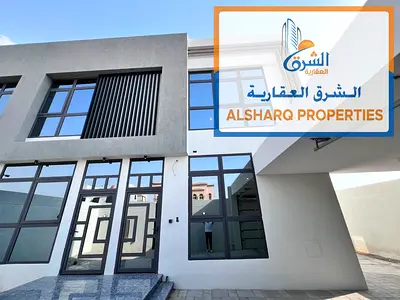 Brand new villa for annual rent – Al Hooshi, Sharjah** A luxurious villa with high-quality finishes, a modern design, and spacious layouts, ideal fo