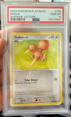 POP 1 PSA 10 2009 Pokémon Platinum Doduo #102 Supreme Victors