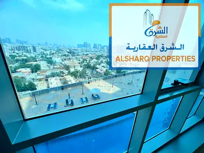 غرفة وصالة واسعة مع بلكونة بإطلالة مفتوحة غرفة ماستر بتصميم أنيق ومساحات مريحة  الموقع: أبراج الريزيدنس – كورنيش عجمان  برج فاخر بمدخل راقٍ وتشطيبات ع